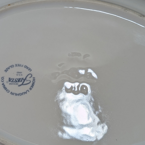 Fiestaware~White Multi Stripe Serving Platter - Picture 6 of 8